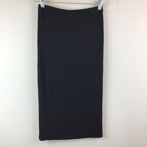 NWT Krisa Black Ribbed Knit Midi Pencil Skirt | XS 0/2